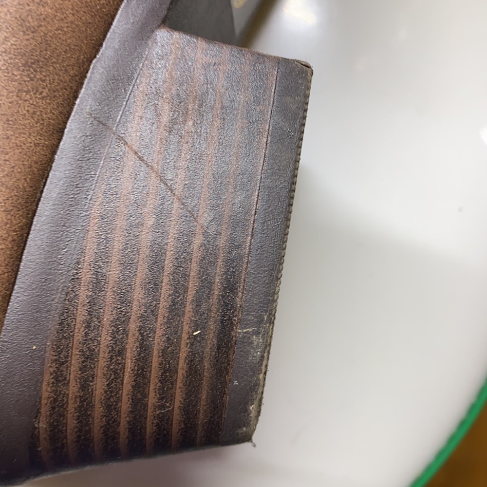 Deep Brown ankle boots( light from overhead lamp distorts the color) - Picture 8 of 10